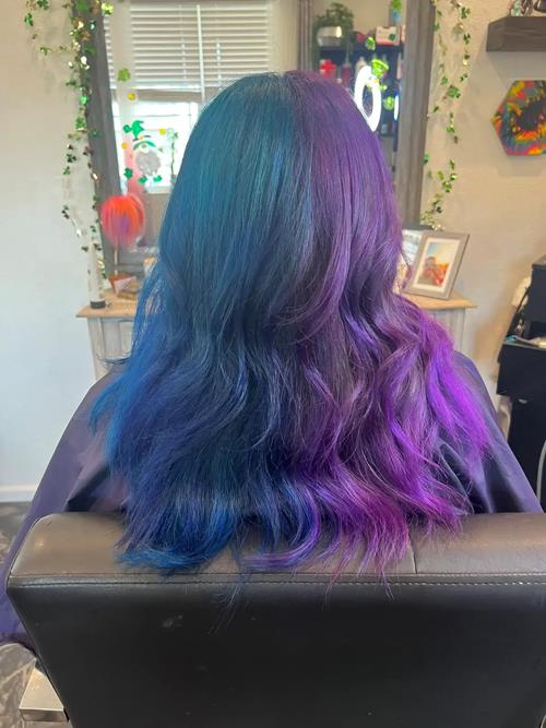 Hair Extensions photo, Denver Colorado. This client had a broken dried brittle in from old Hair Exte(..)